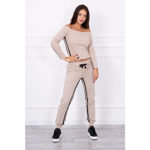 Kesi Double stripe set beige+black Cijene