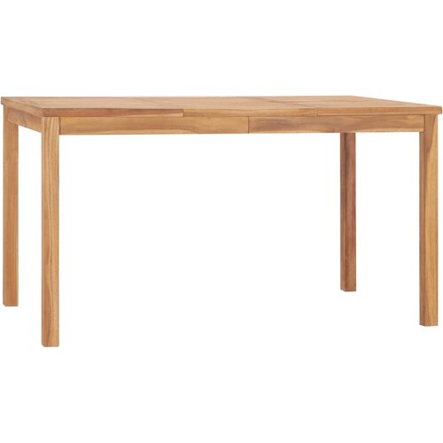  Vrtni blagovaonski set od 5 dijelova 140 x 80 cm masivno tikovino drvo Slike