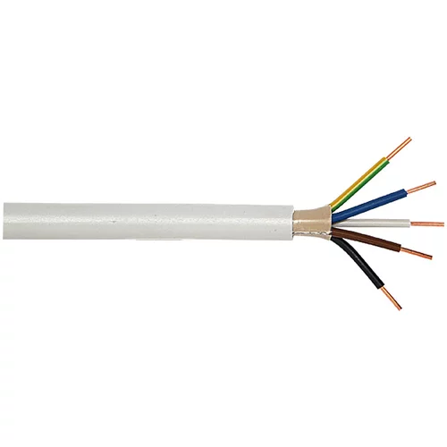 V izolirani kabel za vlažne prostorije (NYM-J5G1,5, duljina: 20, sive boje)
