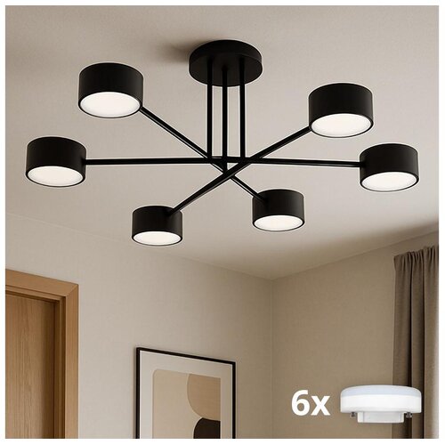 Brilagi LED RGB prigu&amp;scaron;iva plafonska lampa MONO 6xGX53/14W/230V Wi-Fi Tuya crna Slike