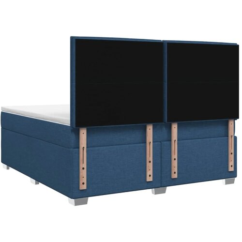 Boxspring krevet s madracem Plava 160 x 200 cm Tkanina - Plava 160 x 200 cm Dizajn linija Slike