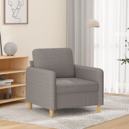  The Living Store Fotelj taupe 60 cm blago - Fotelj, (21447933) Slike