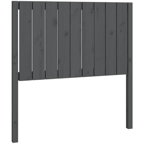 Maison Chic posteljno vzglavje - vzglavna omarica - nočna omarica sivo 95,5x4x100 cm trdna borovina, (21705156) Slike