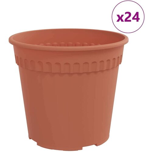  Okrugla saksija za cveće 24 pcs Crvena cigla &amp;Oslash; 19 x 16 cm - Crvena cigla &amp;Oslash; 19 x 16 5 cm 24 Slike
