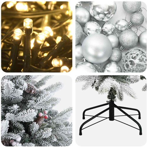  Umjetno božićno drvce s kuglicom 210 cm 300 LED lampica Slike