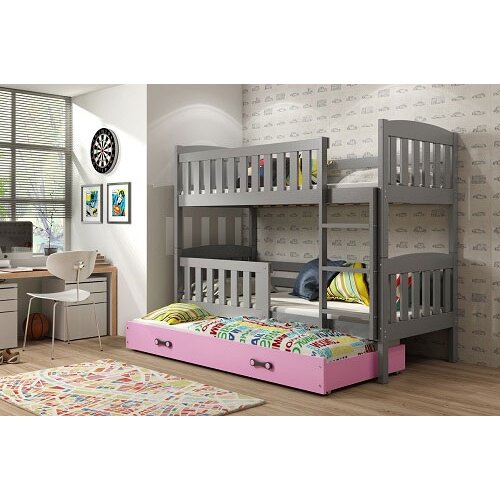 BestBed POGRAD KUBUS 2 200X90 Z DODATNIM LE�I��EM (VE� BARV) - GRAFIT-Roza Cene
