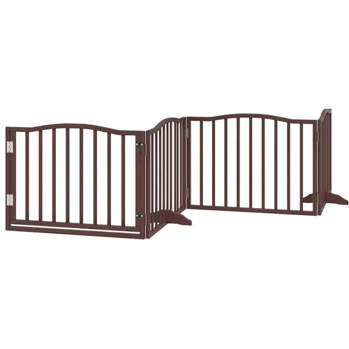  Vrata za pse s vrata&amp;scaron;cima 8 panela sklopiva 640 cm drvo topole Slike