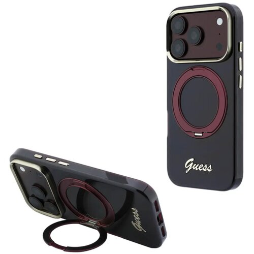  maska guess iml ring stand 360 script magsafe za iphone 17 pro/ 18 pro bordo Cene