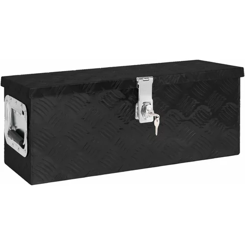  Kutija za pohranu crna 60 x 23,5 x 23 cm aluminijska