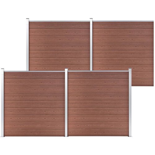 vidaXL vrtna ograja wpc 699x186 cm rjava Cene