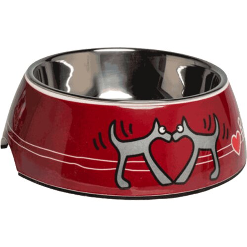 Rogz 2 u 1 Bubble Bowlz posuda, Red Heart Cene