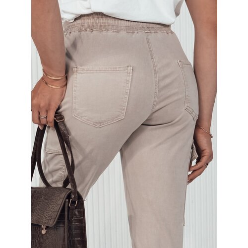 DStreet Women&amp;#039;s cargo pants LOVE TREND beige Slike