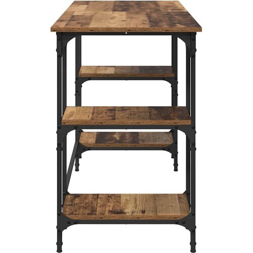  Stol s policom Staro drvo 140 x 50 x 75 cm Konstruirano drvo Slike