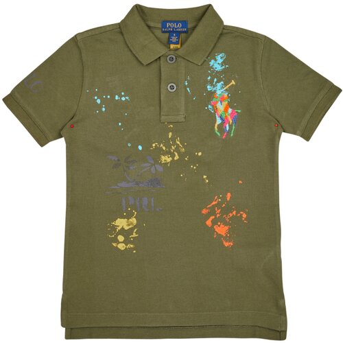 Polo Ralph Lauren SSKCM2-KNIT SHIRTS-POLO SHIRT Kaki Slike