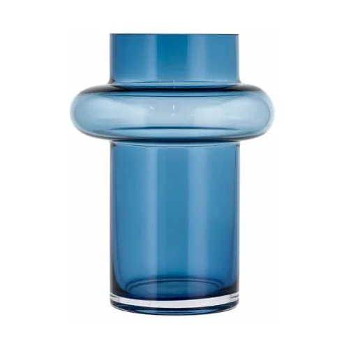 Lyngby Glas Temno modra steklena vaza Tube, višina 20 cm