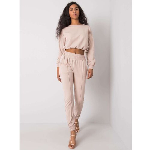 Fashion Hunters RUE PARIS Women&amp;#039;s beige set Slike
