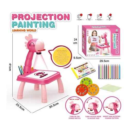  Projektor za crtanje sa dodacima roze ( 820636 ) Cene