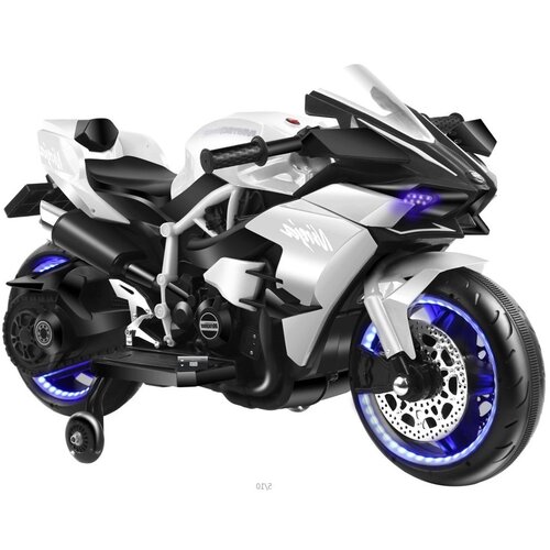Lean Toys Otro&amp;scaron;ki baterijski cestni motor 12V bela Slike