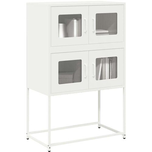 vidaXL Highboard White 68x39x107 cm Steel Cene