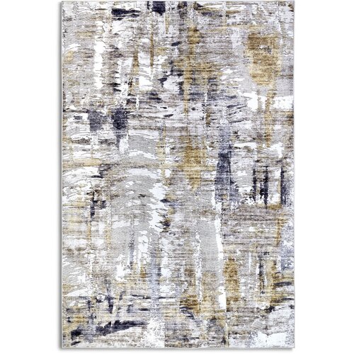 Elle Decoration Svetlo siva preproga 120x160 cm Malard Anthracite Gold &amp;ndash; Slike