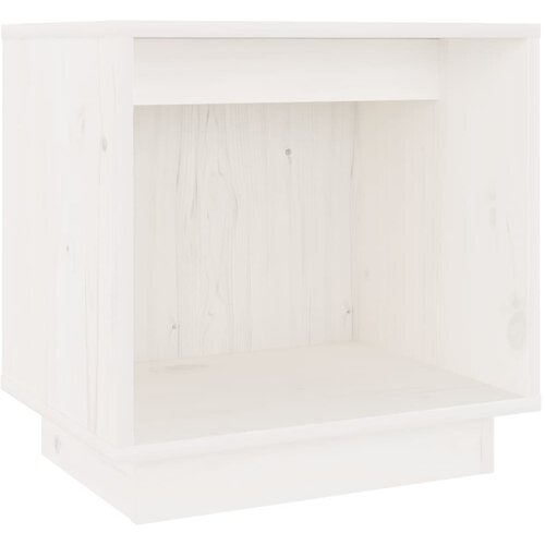 Maison Chic Nočna omarica - Nočna miza bela 40x30x40 cm trdna borovina, (21688068) Slike