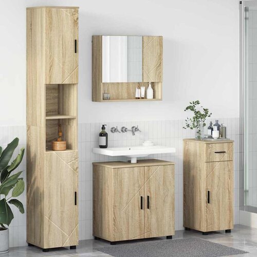  Set namje&scaron;taja za kupaonicu 4 kom. Sonoma hrast 61 x 35 x 64 cm Cijene