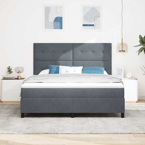  s opruga kutije Tamno siva 180 x 200 cm Baršun Cene