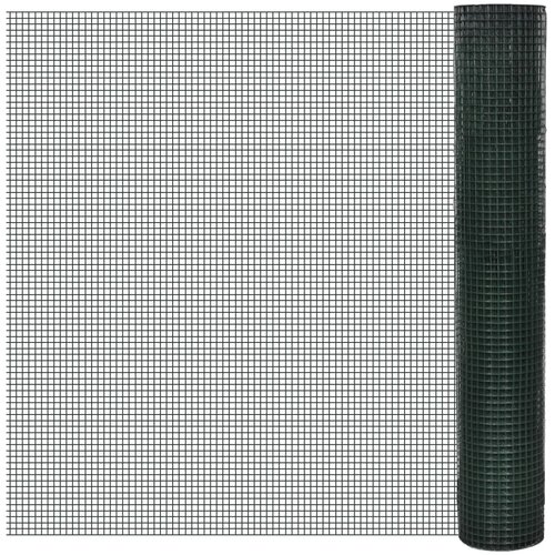 vidaXL Žična ograja pocinkana s PVC oblogo 25x1 m zelena Cene