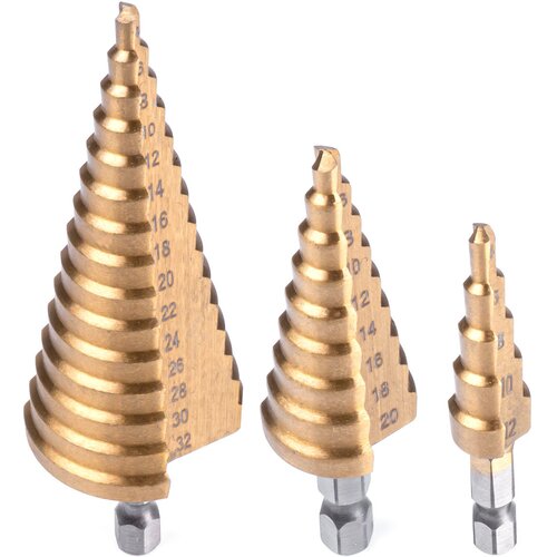 Amio Set stepenastih borera za metal 4-32mm 3 komada Cijene