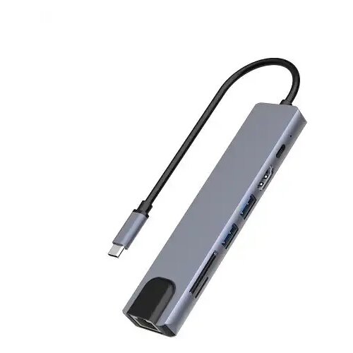 Kettz KT-701G Tip C HUB 71 4K HDMI USB x 2 SDTF PD LAN Cene