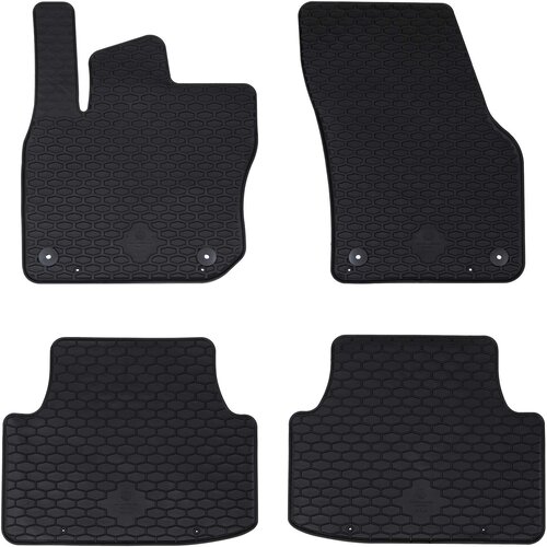  Auto tepih 4 pcs Crna prikladno za VW TIGUAN TDI 2024- Guma Cene