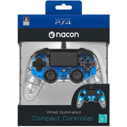 Bigben PS4 Nacon Compact Light Wired Controller prozirno-plavi Cijene