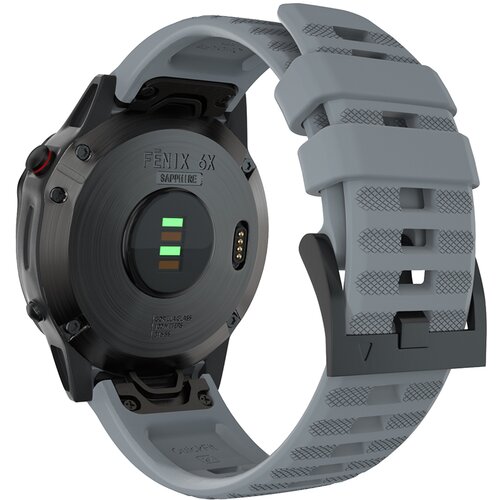 INF Snap Watch pašček iz silikonske jeklene plošče za Garmin Fenix 7X 26 mm Grey, (21235655) Cene