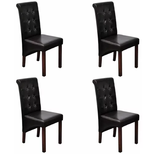 vidaXL blagovaonske stolice od umjetne kože 4 kom smeđe