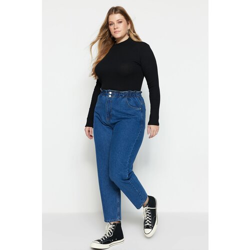 Trendyol Curve Plus Size Jeans - Blue - Mom Slike