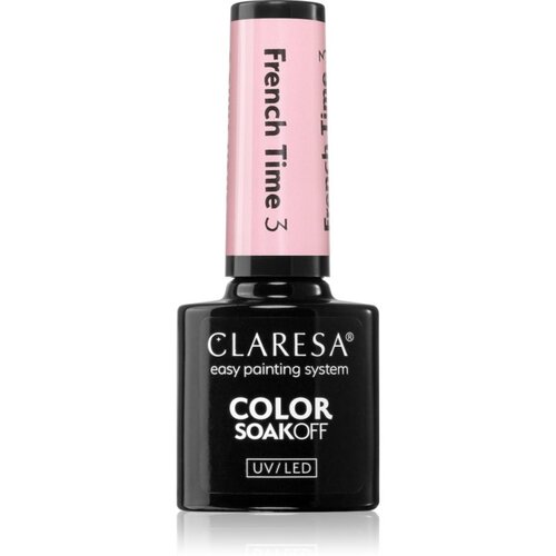 Claresa SoakOff UV/LED Color French Time gel lak za nokte s kori&amp;scaron;tenjem UV/LED lampe nijansa 3 5 g Slike