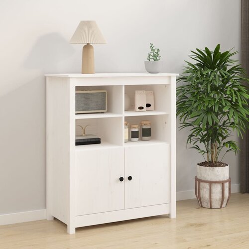 VidaXL Komoda bijela 83 x 41,5 x 100 cm od masivne borovine Slike