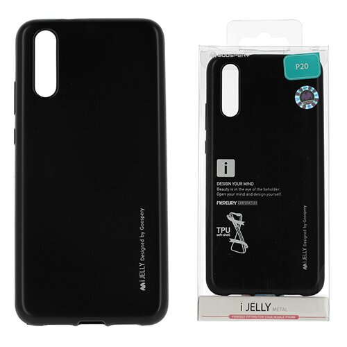  Gumijasti / gel etui Mercury i-Jelly Metal Case za Huawei P30 - črni Cene