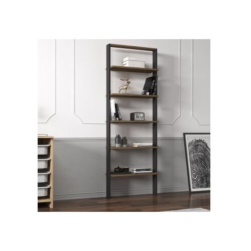 Hanah home Polica za knjige Hero Anthracite Antique Walnut Slike