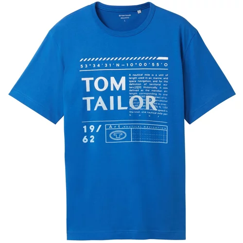 Tom Tailor Majica plava / bijela