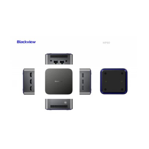 Blackview MP80 Intel N97/16GB/512GB/3xHDMI/3xUSB 3.0/2x RJ45/BT/WiFI/W11P Black Slike