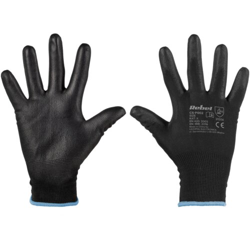 Rebel radne rukavice CS-P002 s poliuretanskim premazom, veličina 9 (L), 5 pari Slike