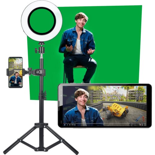 Easypix Photo studio, LED svjetlo, tripod, mikrofon, zelena pozadina &ndash; MyStudio Studio Kit Cijene