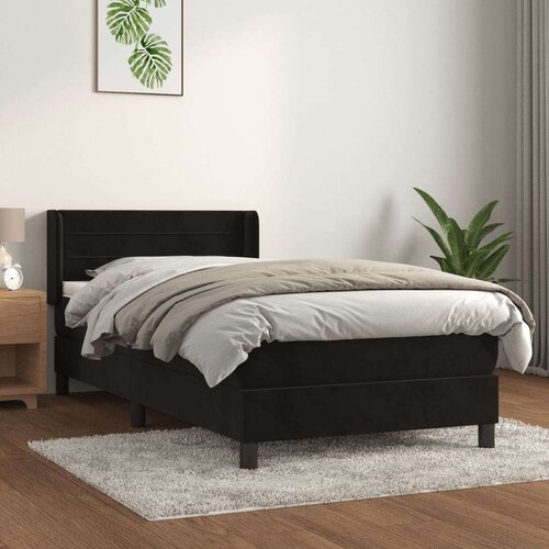 Box spring krevet s madracem crni 80 x 200 cm bar&amp;scaron;unasti Slike