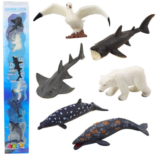  Set of Mini Figures Sea Animals Coastal Seagull Shark 6-8cm 6pcs Cijene
