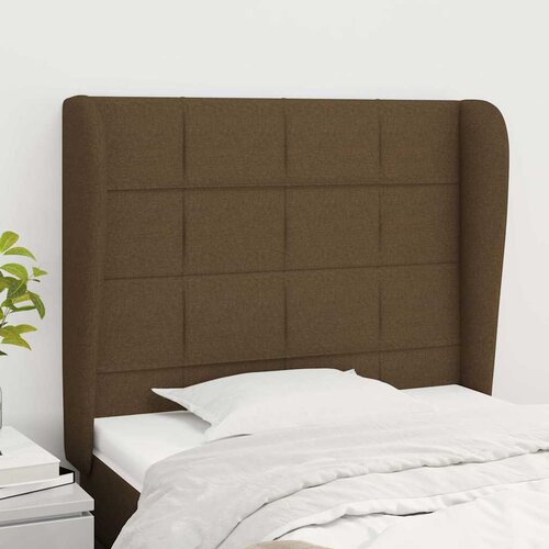  Uzglavlje s u&scaron;ima tamnosmeđe 83 x 23 x 118/128 cm od tkanine Cijene