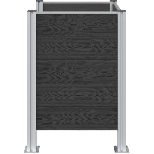  Ograda za kante za smeće Siva 85 x 85 x 115 cm Aluminij i WPC Slike