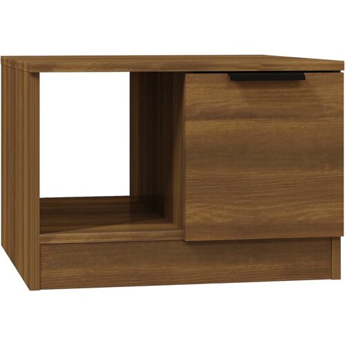 Maison Chic Klubska mizica - kavna mizica - Nizka mizica rjavi hrast 50x50x36 cm konstruiran les, (21753138) Slike
