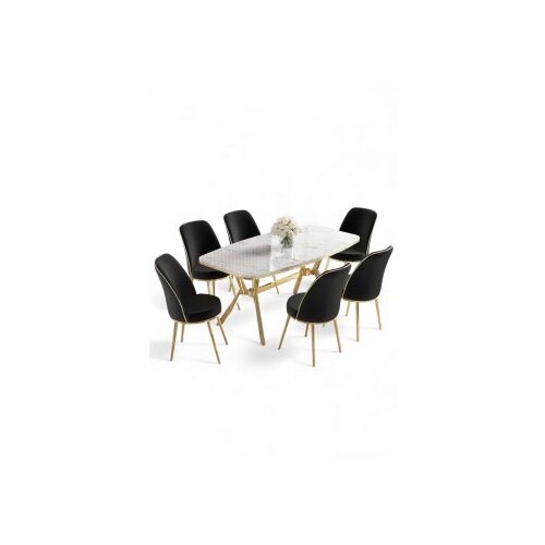 Hanah home trpezarijski set, 7 dijelova, crni Cijene