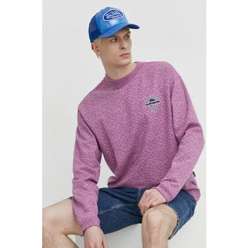 Quiksilver Bombažen pulover moška, roza barva